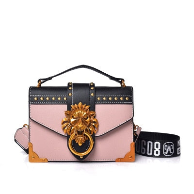 Bolsos Mujer Metal Lion Head Shoulder Bag