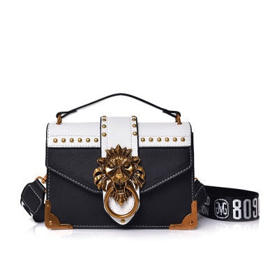 Bolsos Mujer Metal Lion Head Shoulder Bag